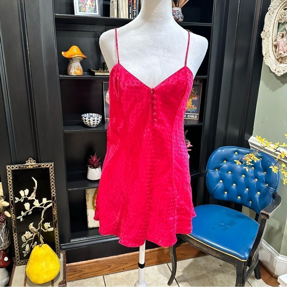 Cacique Red Polka Dot Romper Lingerie Size 8